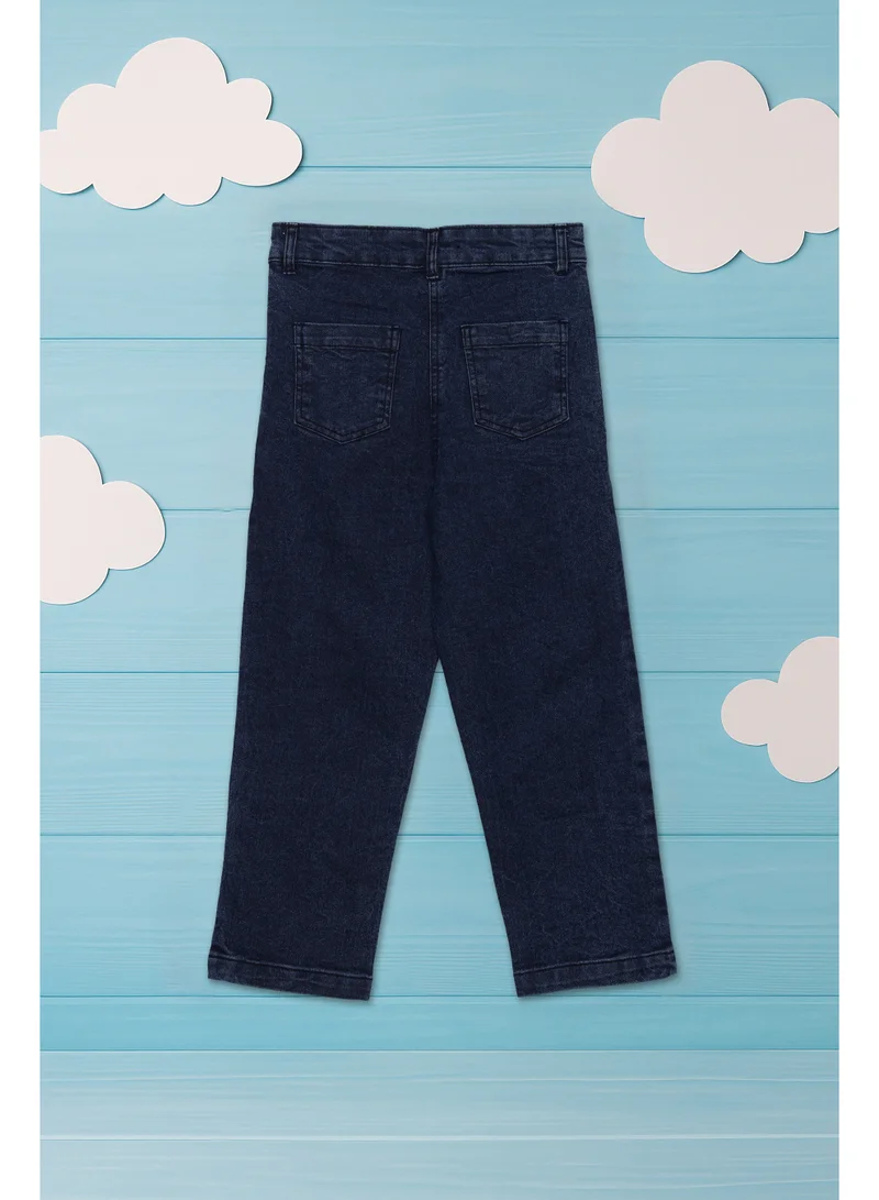 Nautinati  Nautinati Blue Jeans with Heart Embroidery for Girls for Women | Best Price UAE